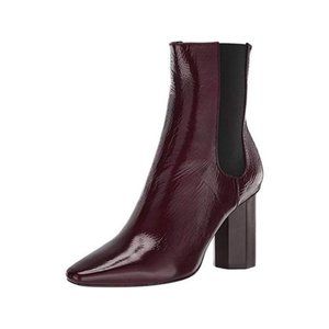 Donald J Pliner Laila Booties Barrel Heel Booties, Plum, 7M